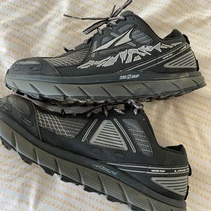 Altra zero drop gaiter trap lone peak 3.5 sz 10 shoes black gray trail hiking
